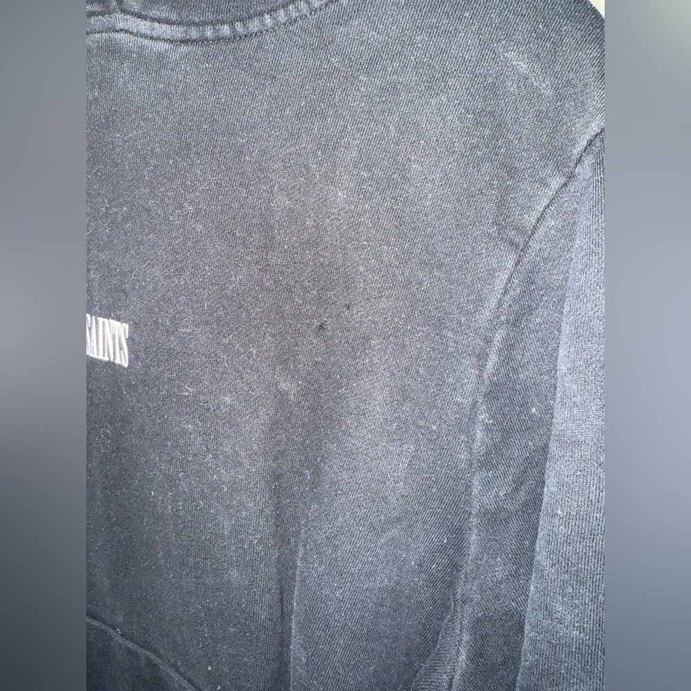All Saints|Solid black hoodie pullover sweater with small simple logo•••Large - Picture 14 of 16